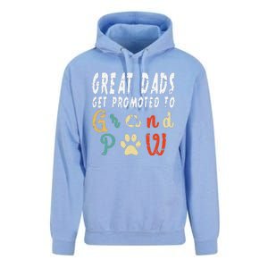 Grand Paw Dog  Great Dads Get Promoted To Grandpaw Unisex Surf Hoodie