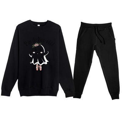 Ghost Pas De BooréE Ballet Dancer Spooky Halloween Premium Crewneck Sweatsuit Set