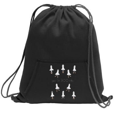 Ghost Pas De BooréE Ballet Dancer Spooky Halloween Sweatshirt Cinch Pack Bag