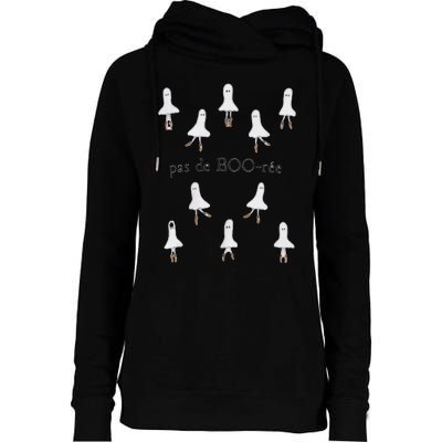 Ghost Pas De BooréE Ballet Dancer Spooky Halloween Womens Funnel Neck Pullover Hood