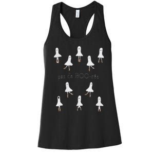 Ghost Pas De BooréE Ballet Dancer Spooky Halloween Women's Racerback Tank