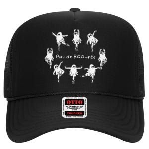 Ghost Pas De BooréE Ballet Dancer Spooky Halloween High Crown Mesh Back Trucker Hat