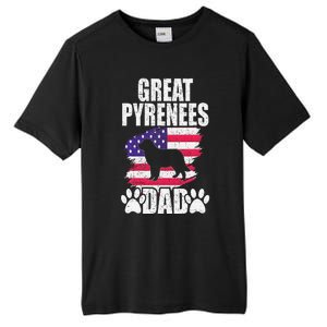 Great Pyrenees Dad Dog Lover American Us Flag Tall Fusion ChromaSoft Performance T-Shirt