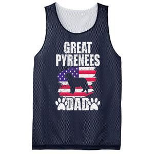 Great Pyrenees Dad Dog Lover American Us Flag Mesh Reversible Basketball Jersey Tank