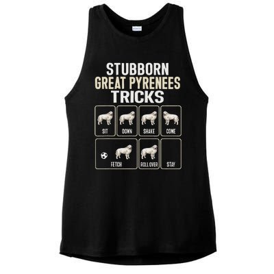 Great Pyrenees Dog Stubborn Great Pyrenees Tricks Ladies PosiCharge Tri-Blend Wicking Tank