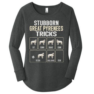 Great Pyrenees Dog Stubborn Great Pyrenees Tricks Women's Perfect Tri Tunic Long Sleeve Shirt