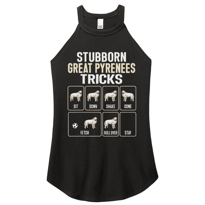 Great Pyrenees Dog Stubborn Great Pyrenees Tricks Women's Perfect Tri Rocker Tank