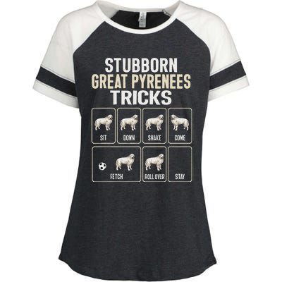 Great Pyrenees Dog Stubborn Great Pyrenees Tricks Enza Ladies Jersey Colorblock Tee