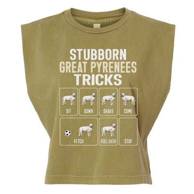 Great Pyrenees Dog Stubborn Great Pyrenees Tricks Garment-Dyed Women's Muscle Tee