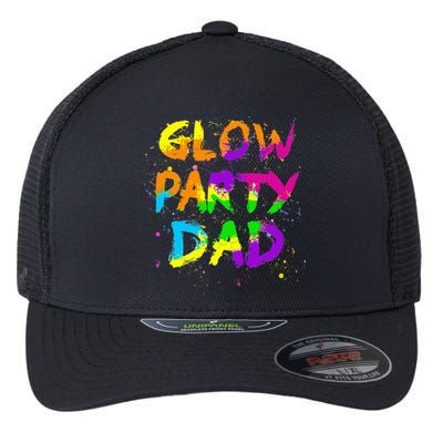 Glow Party Dad Splatter Effect 80 Birthday Party Flexfit Unipanel Trucker Cap