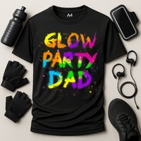 Glow Party Dad Splatter Effect 80 Birthday Party Performance Shirt