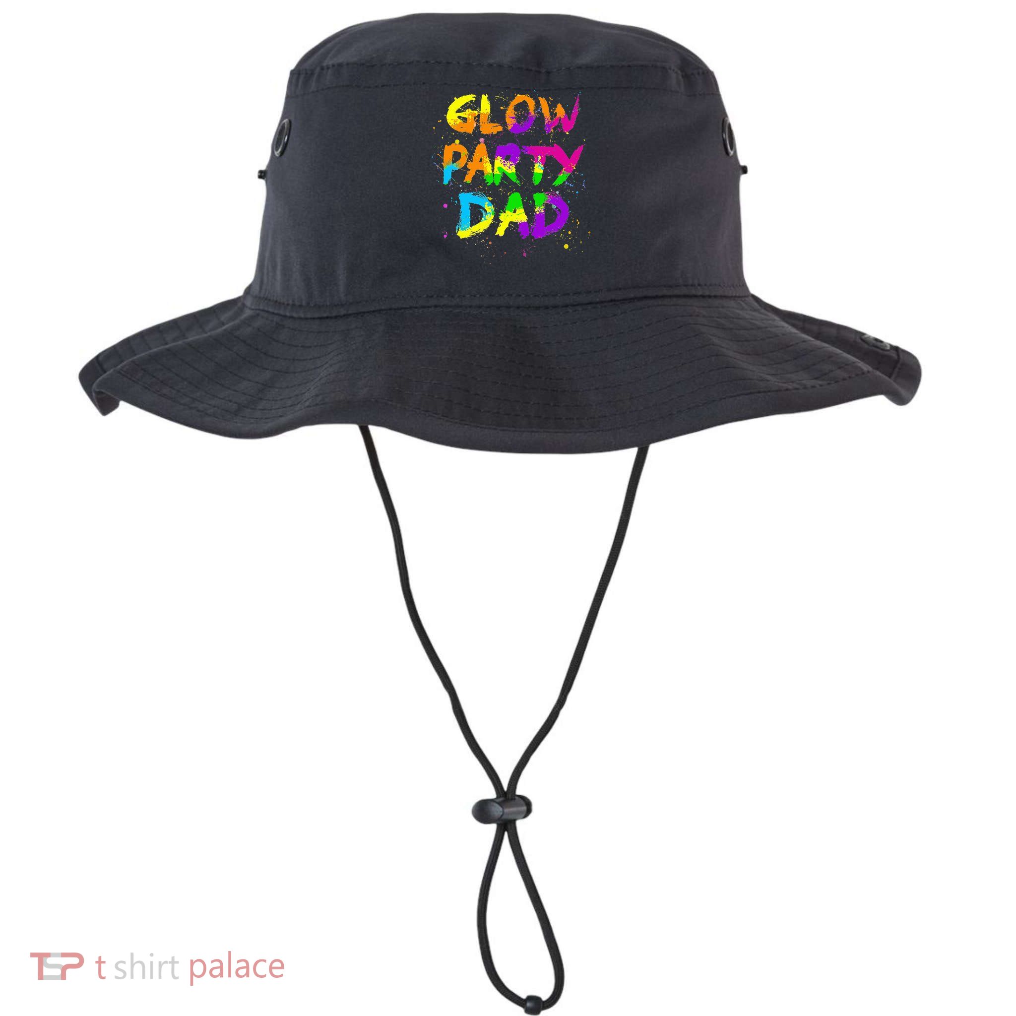Glow Party Dad Splatter Effect 80 Birthday Party Bucket Hat
