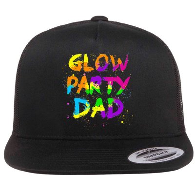 Glow Party Dad Splatter Effect 80 Birthday Party Flatbill Hat