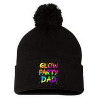 Glow Party Dad Splatter Effect 80 Birthday Party Pom Pom 12in Knit Beanie