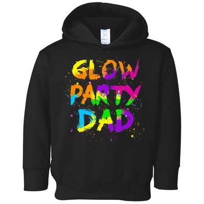 Glow Party Dad Splatter Effect 80 Birthday Party Toddler Hoodie