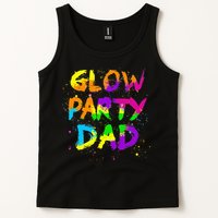 Glow Party Dad Splatter Effect 80 Birthday Party Tank Top