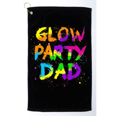 Glow Party Dad Splatter Effect 80 Birthday Party Golf Towel
