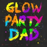 Glow Party Dad Splatter Effect 80 Birthday Party Golf Towel