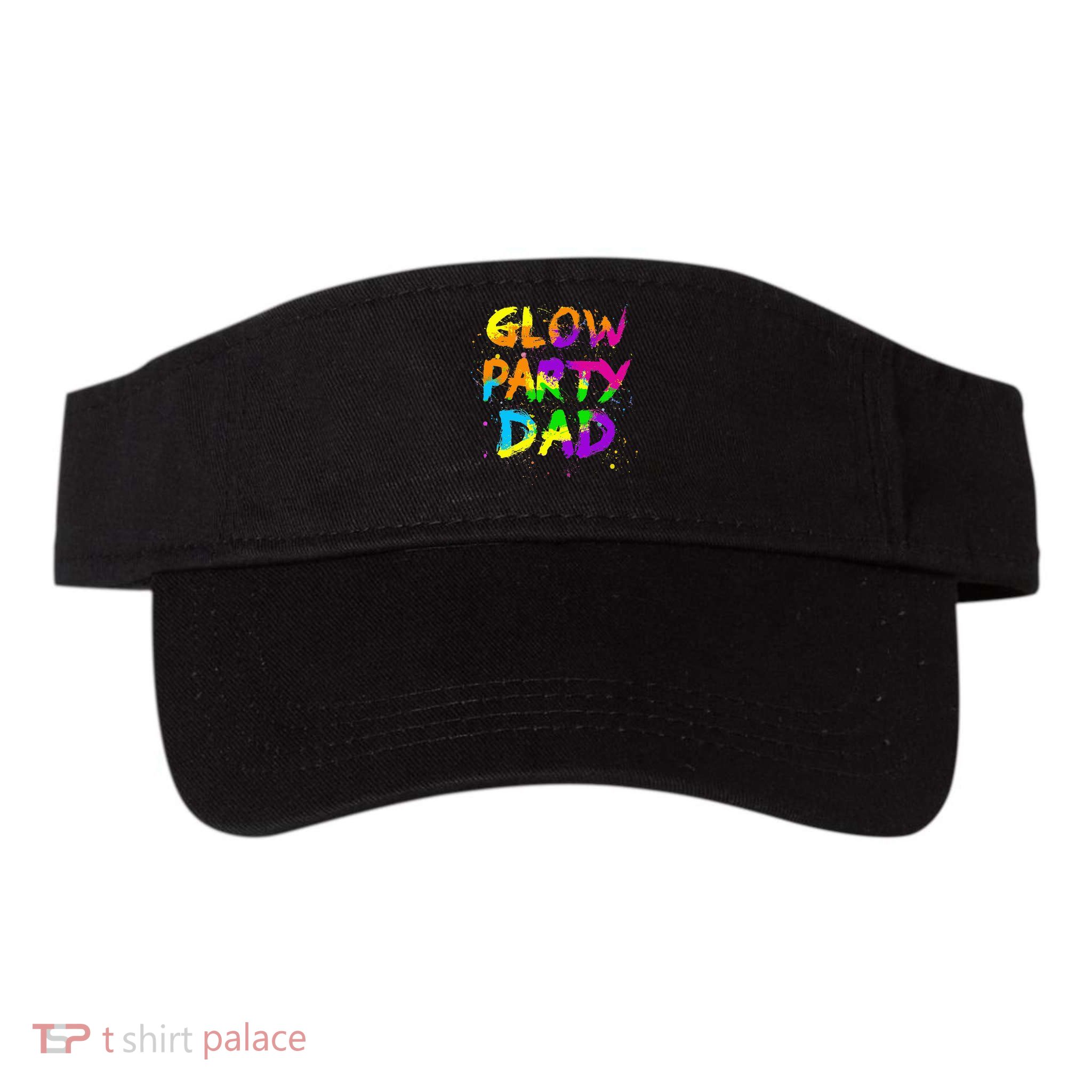 Glow Party Dad Splatter Effect 80 Birthday Party Visor
