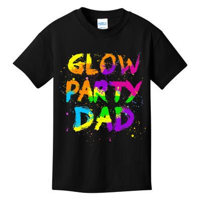 Glow Party Dad Splatter Effect 80 Birthday Party Kids T-Shirt