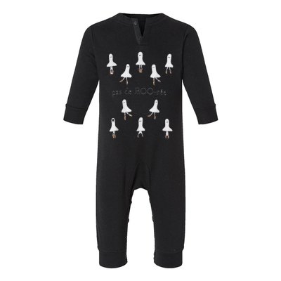 Ghost Pas De Boo RéE Ballet Dancer Spooky Halloween Infant Fleece One Piece