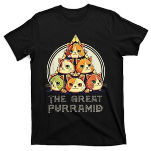 Great Pyramid Egypt Funny Egyptian Purramid for Cat Owners T-Shirt