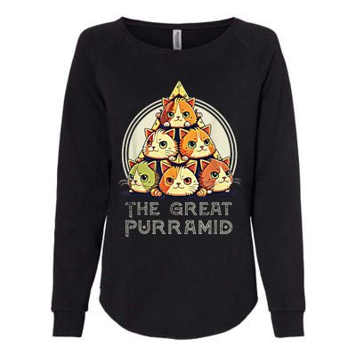 Great Pyramid Egypt Funny Egyptian Purramid for Cat Owners Womens California Wash Sweatshirt