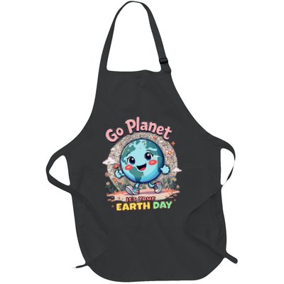 Go Planet Environmental Science Teacher Save the Earth 2025 Full-Length Apron With Pockets