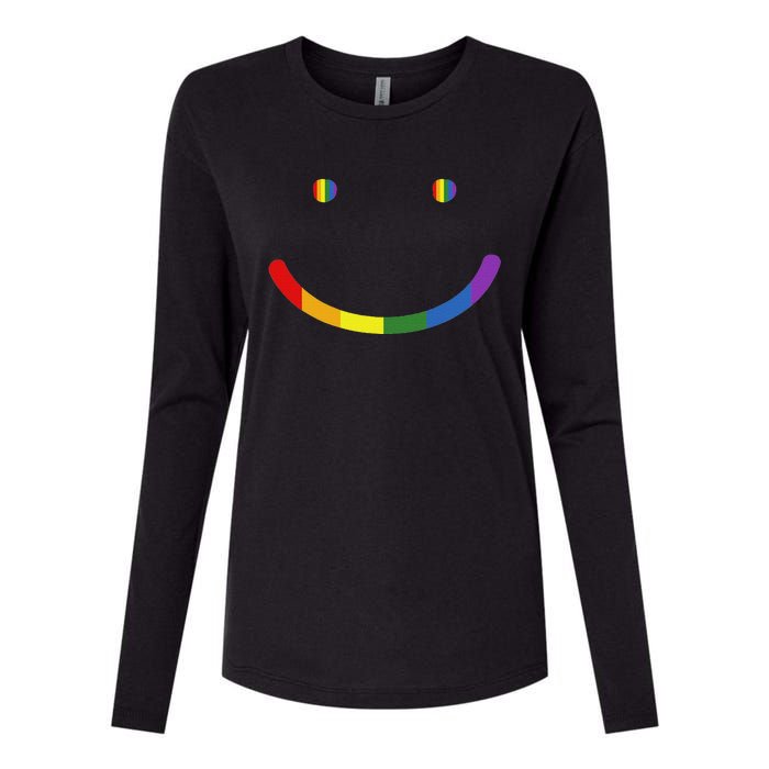 G.A.Y Pride Equality Lgbtq Smile Womens Cotton Relaxed Long Sleeve T-Shirt