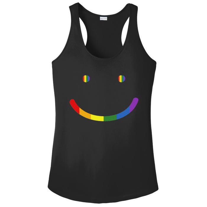 G.A.Y Pride Equality Lgbtq Smile Ladies PosiCharge Competitor Racerback Tank