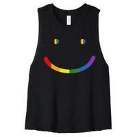 G.A.Y Pride Equality Lgbtq Smile Women's Racerback Cropped Tank