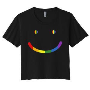 G.A.Y Pride Equality Lgbtq Smile Women's Crop Top Tee