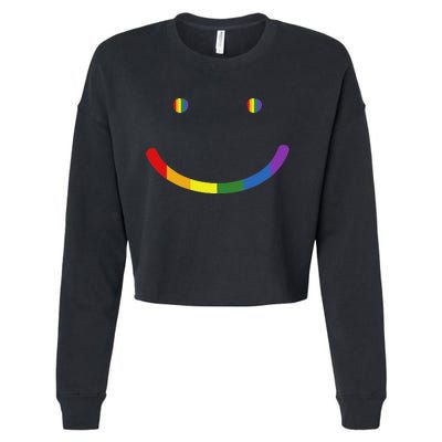 G.A.Y Pride Equality Lgbtq Smile Cropped Pullover Crew