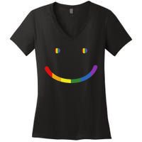 G.A.Y Pride Equality Lgbtq Smile Women's V-Neck T-Shirt