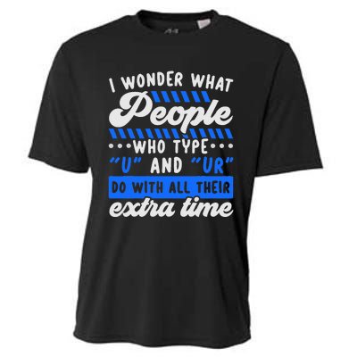 Grammar Police English Writing Teacher Apostrophe  Cooling Performance Crew T-Shirt