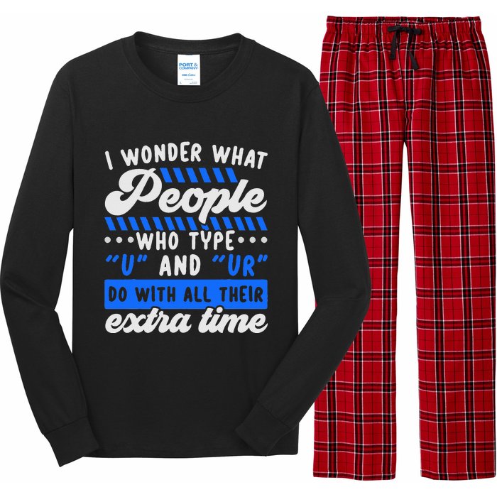 Grammar Police English Writing Teacher Apostrophe  Long Sleeve Pajama Set