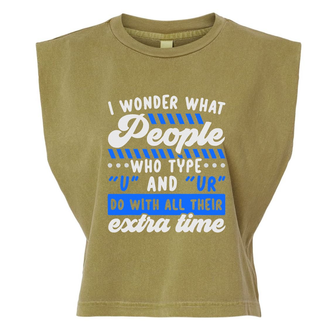 Grammar Police English Writing Teacher Apostrophe  Garment-Dyed Women's Muscle Tee