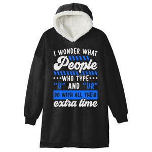 Grammar Police English Writing Teacher Apostrophe Hooded Wearable Blanket