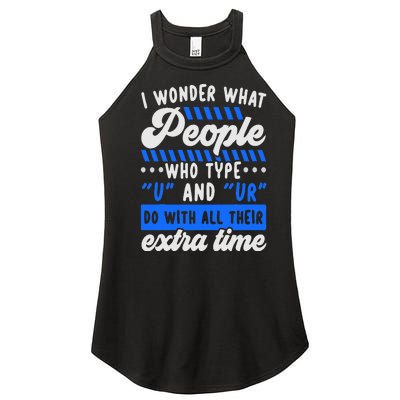 Grammar Police English Writing Teacher Apostrophe Women’s Perfect Tri Rocker Tank