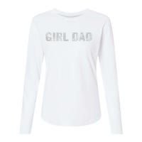 GirlDad Proud Father of Fathers Day Vintage Womens Cotton Relaxed Long Sleeve T-Shirt