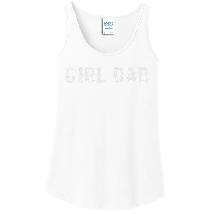 GirlDad Proud Father of Fathers Day Vintage Ladies Essential Tank