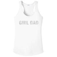 GirlDad Proud Father of Fathers Day Vintage Ladies PosiCharge Competitor Racerback Tank