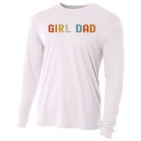 GirlDad Proud Father of Fathers Day Vintage Cooling Performance Long Sleeve Crew