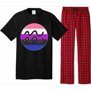 Genderfluid Pride Flag Aquarius Horoscope Zodiac Sign Gift Pajama Set