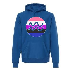 Genderfluid Pride Flag Aquarius Horoscope Zodiac Sign Gift Premium Hoodie