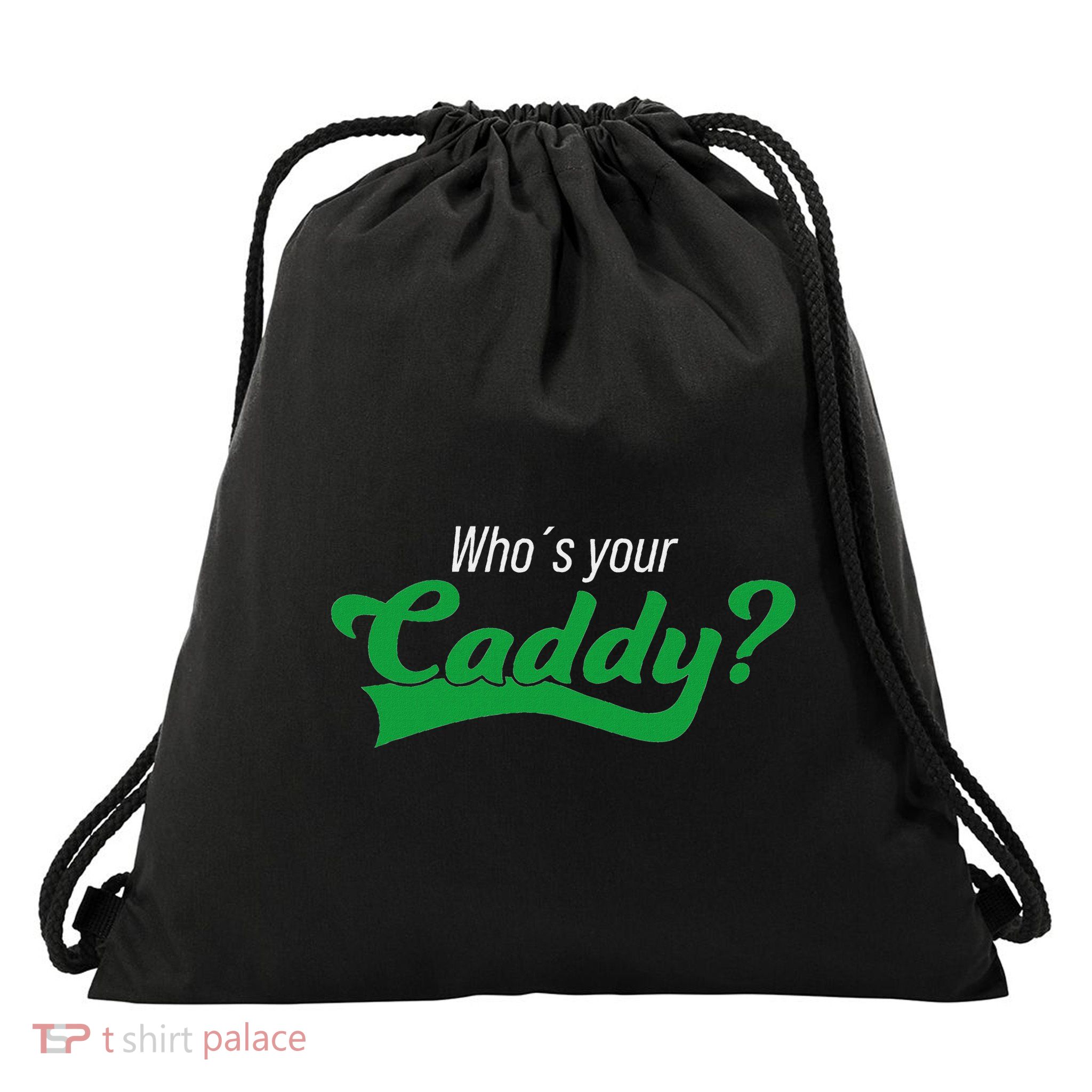 Golf Player Funny Caddy Costume Tournament Who´S Your Caddy Drawstring Bag