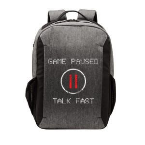 Game Paused Funny Saying Gamer Gift Vector Backpack