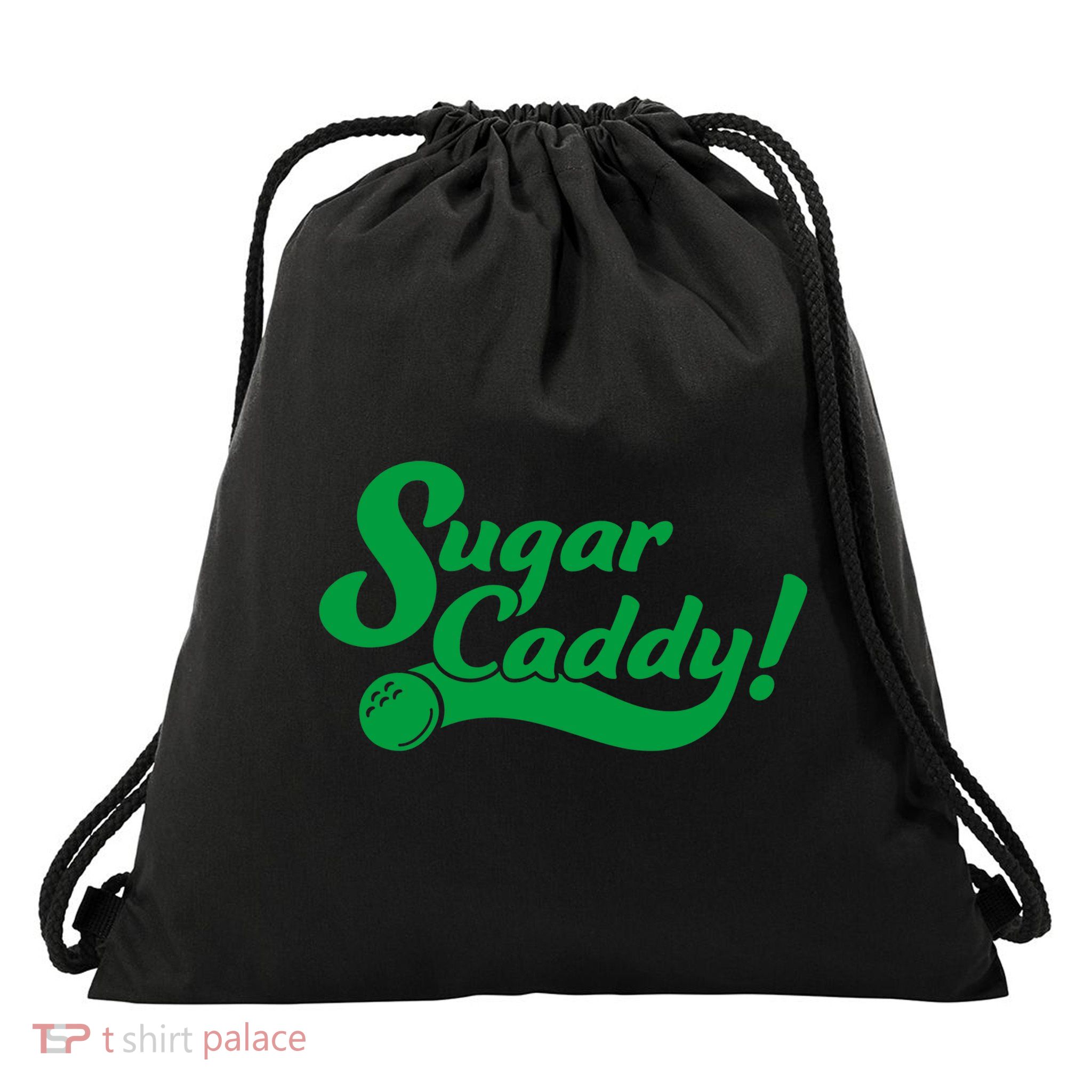 Golf Player Funny Caddy Costume Sugar Caddy Golf Tournament Drawstring Bag
