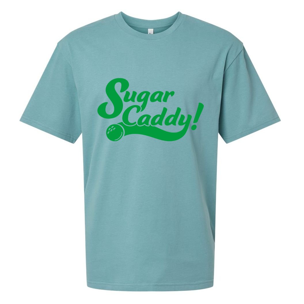 Golf Player Funny Caddy Costume Sugar Caddy Golf Tournament Sueded Cloud Jersey T-Shirt