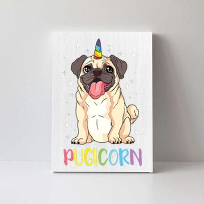 Girl Pugicorn Funny Pug Lover Unicorn Pug Owner Canvas